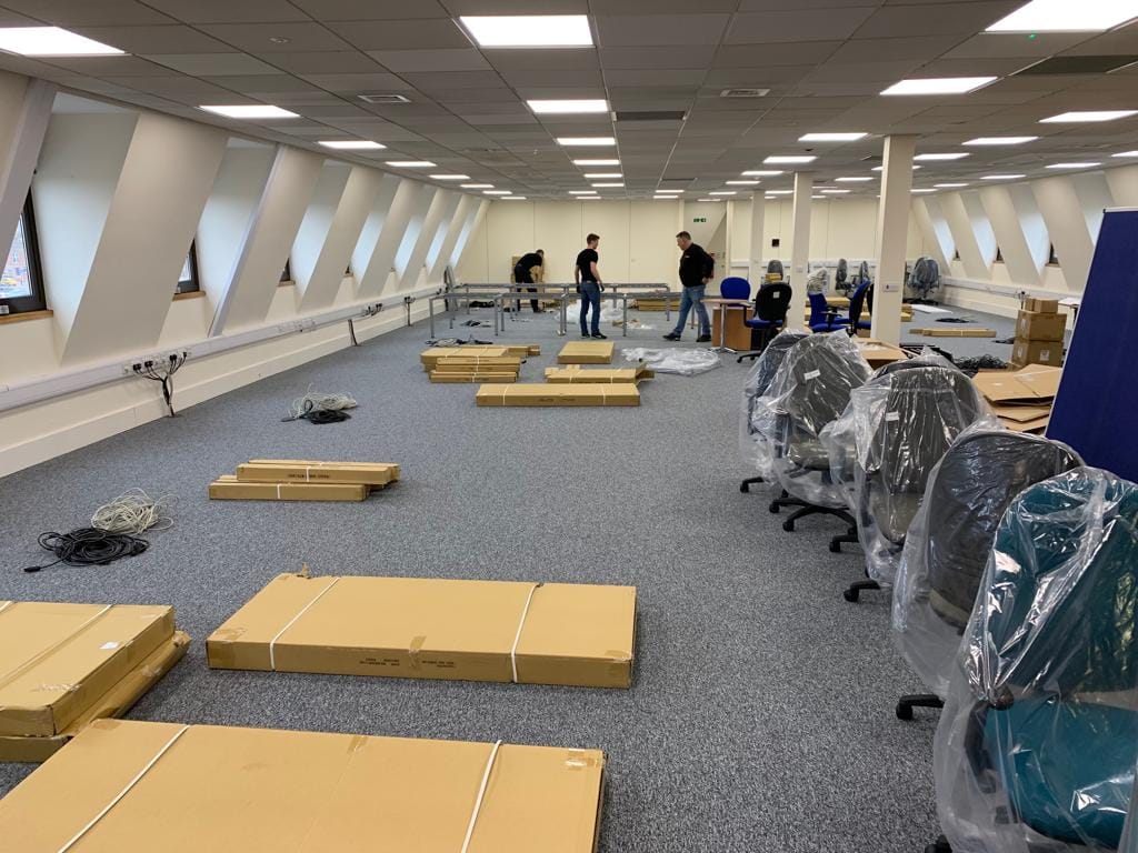 installing a new office with office furniture