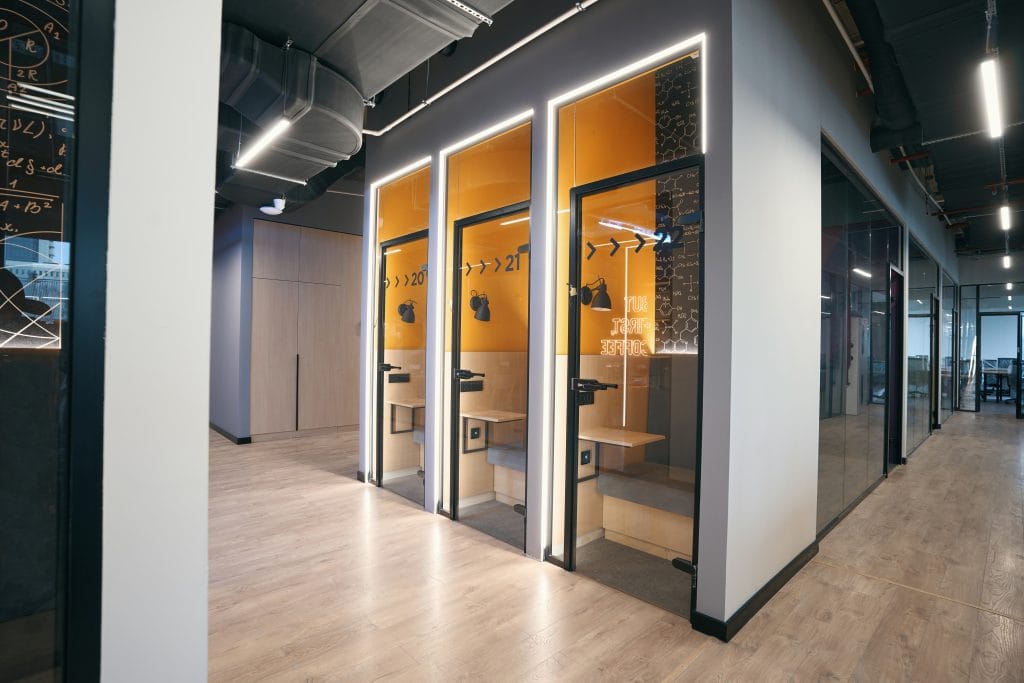 office meeting booth install